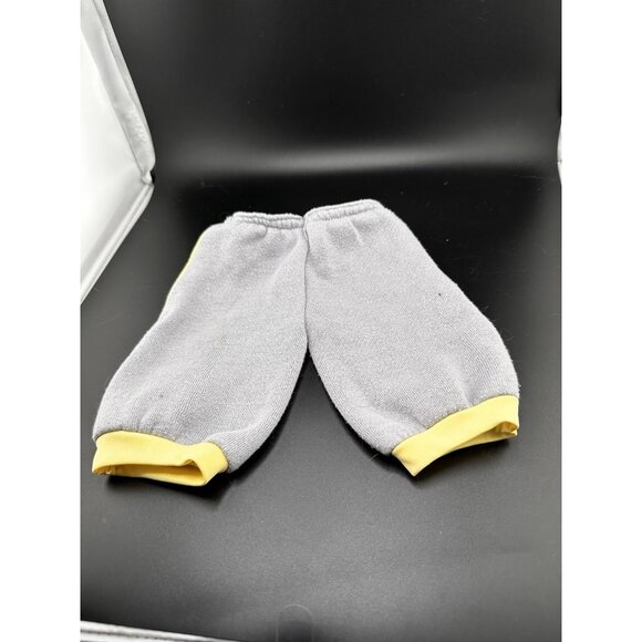 Vtg Cabbage Patch Kids Gray Kitty 1983 Coleco Yellow Trimmed Track Suit Pants - Picture 8 of 8